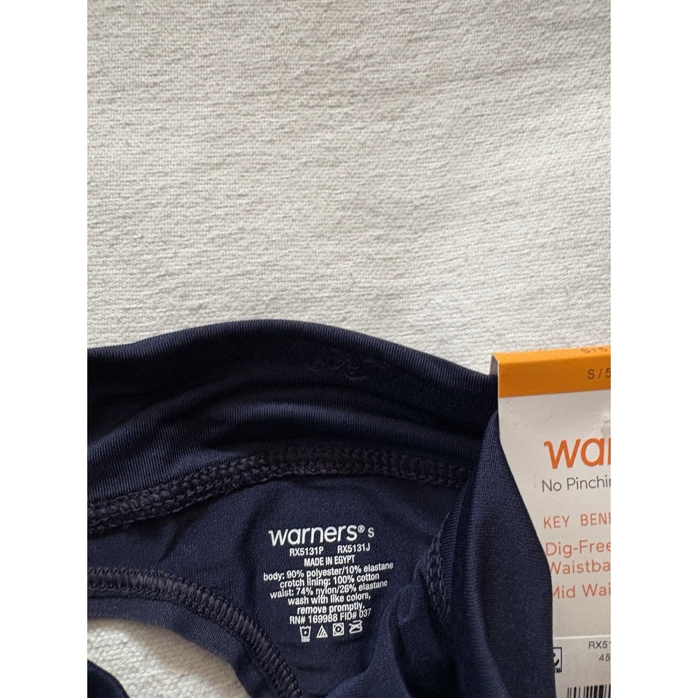 NEW Warners Thong No Pinching No Problems Thong Women's Blue Panty Size Small 5 - Picture 3 of 4